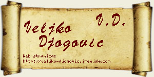 Veljko Đogović vizit kartica